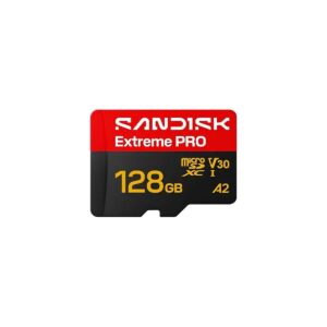 SanDisk 128GB Extreme PRO microSD + Adapter — 250MB/s