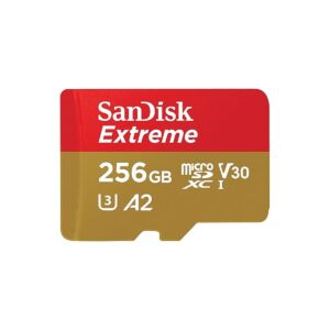 SanDisk 256GB Extreme microSD + Adapter — 190MB/s